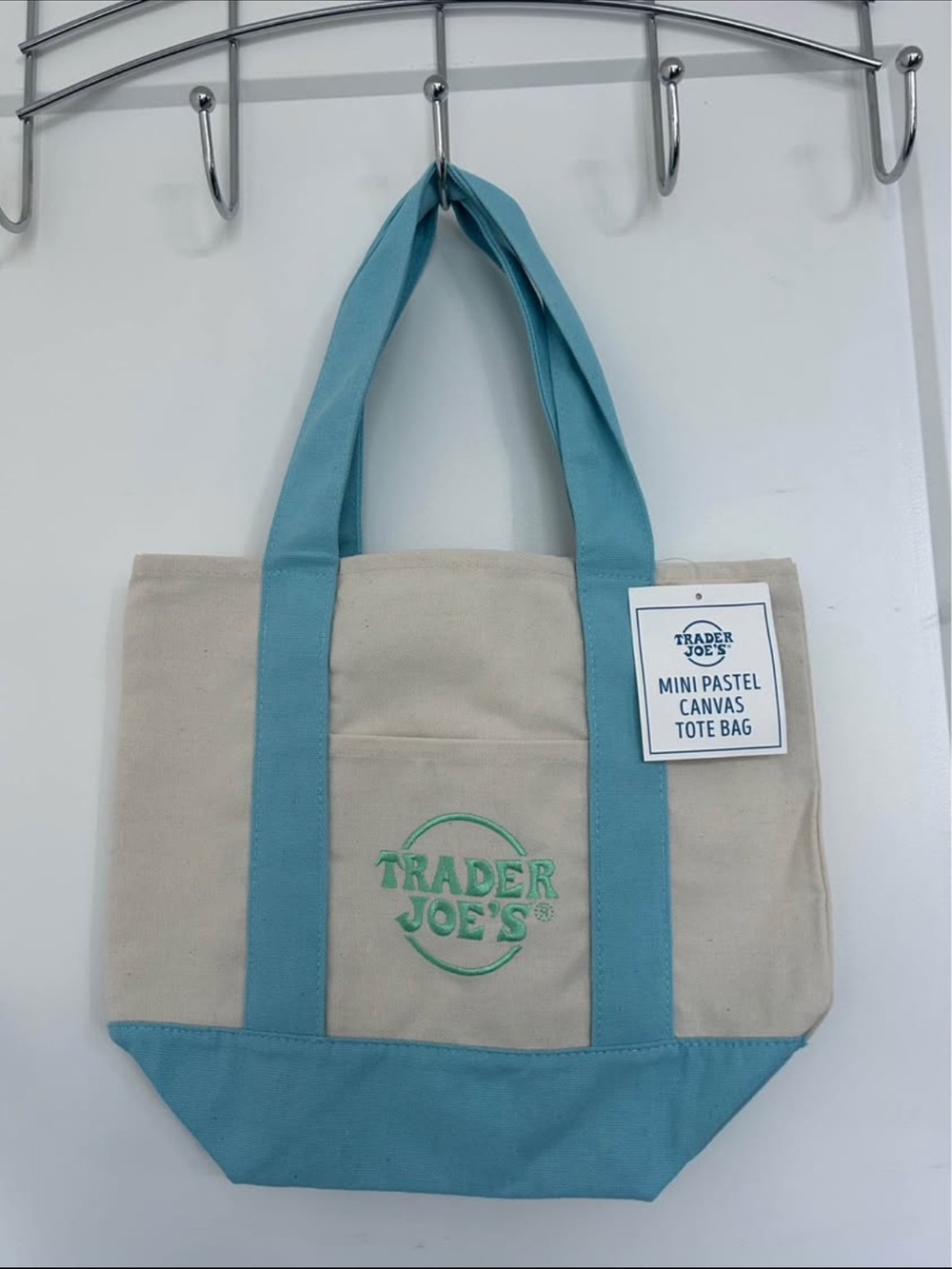 Trader Joe’s Mini Pastel Tote Bag — Blue (Purolator $6.99 shipping!)